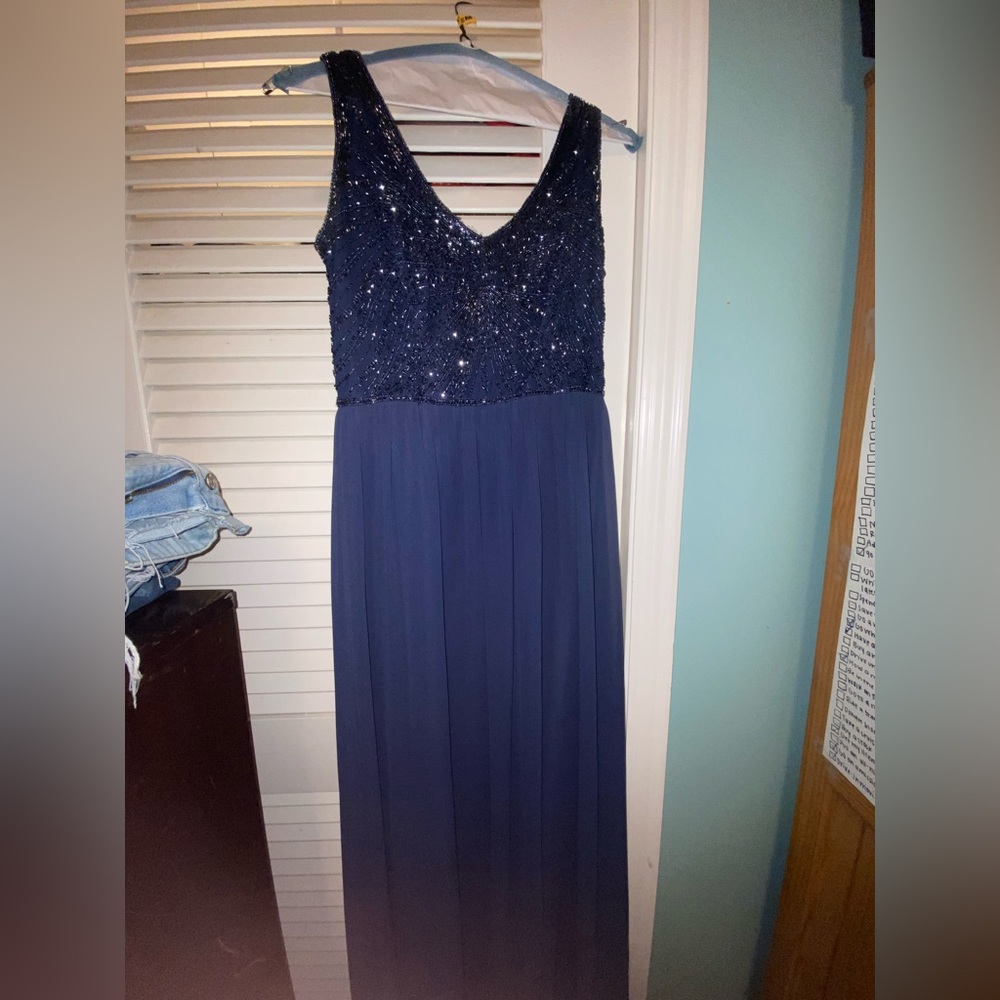 David’s Bridal Size 4 Navy Gown